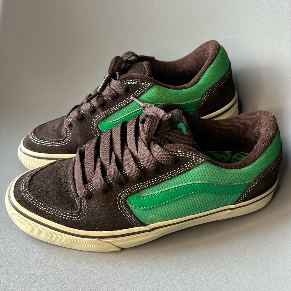 Vans Brown and Green Sneakers